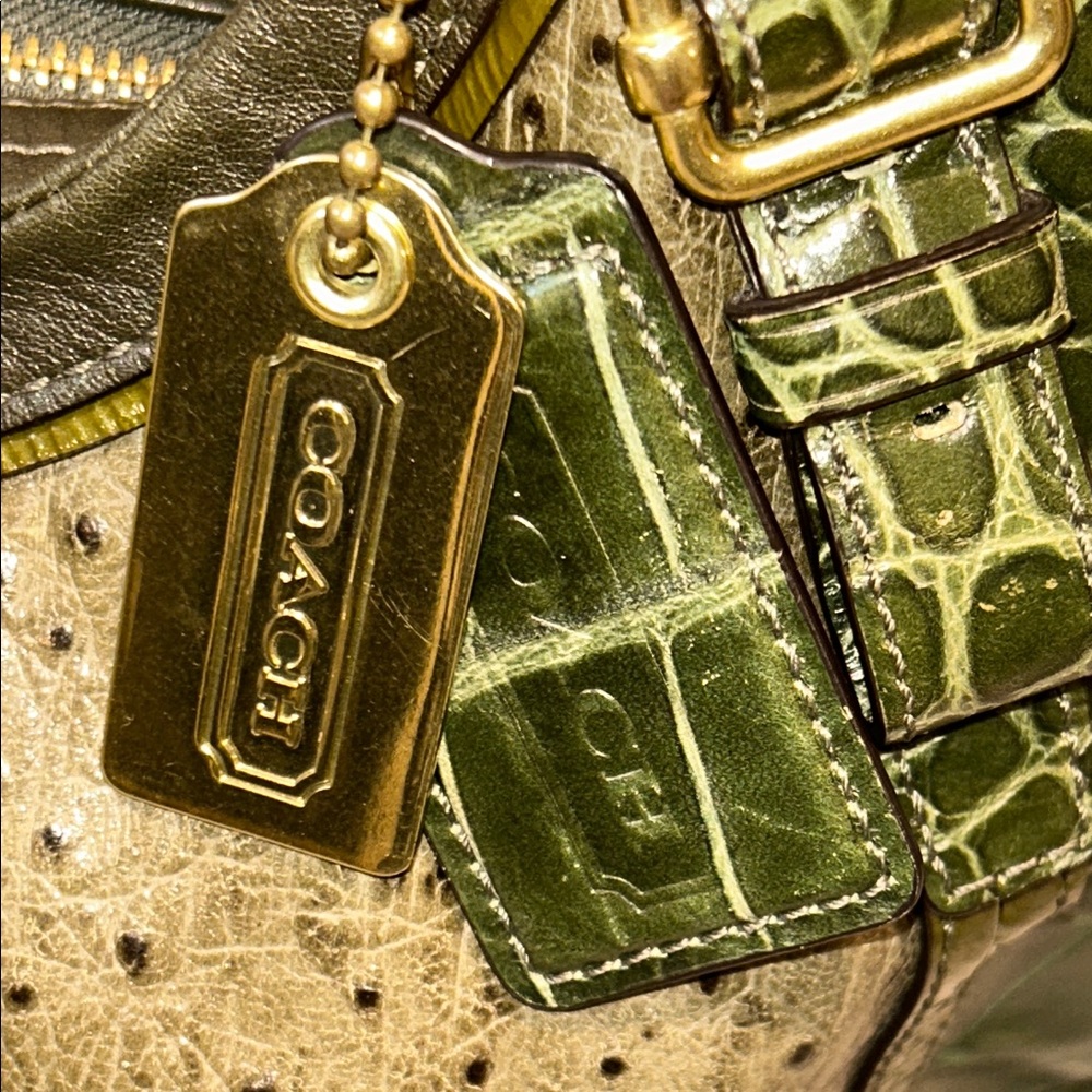 Coach Abigail Croc-Embossed Shoulder Bag - Picture 4 of 17